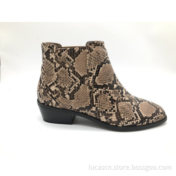 Women's  Low Chunky Block Stacked Heel